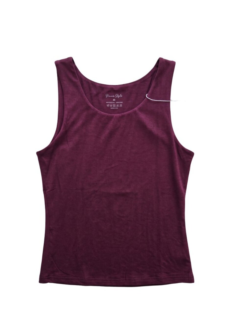 NWT | PinkmStyle Plum Purple Soft Knit Classic Scoop Neck Tank Top Medium